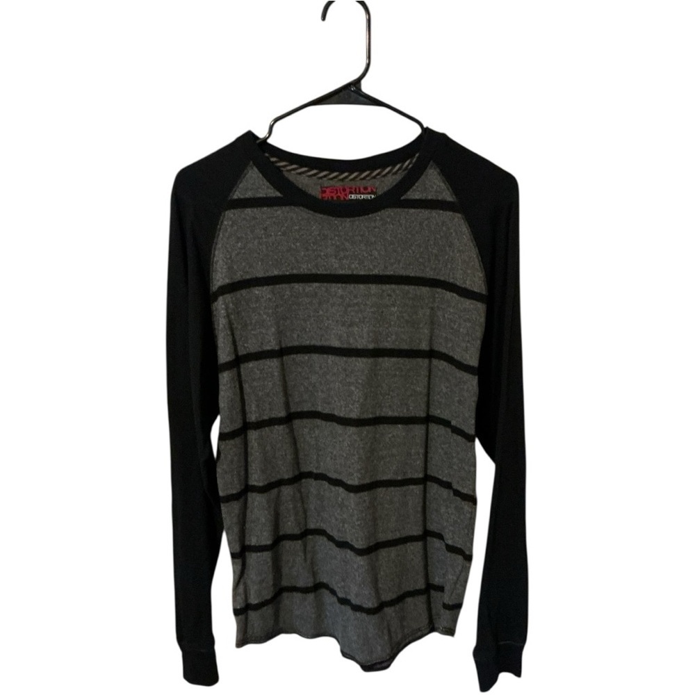 🌺Distortion men's long-sleeved raglan t-shirt.